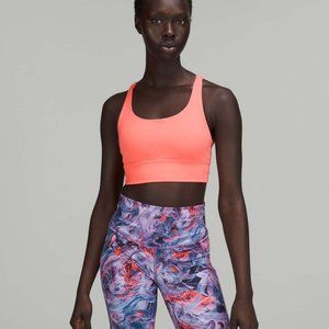 Lululemon Longline Energy Bra | Raspberry Cream | Size 10